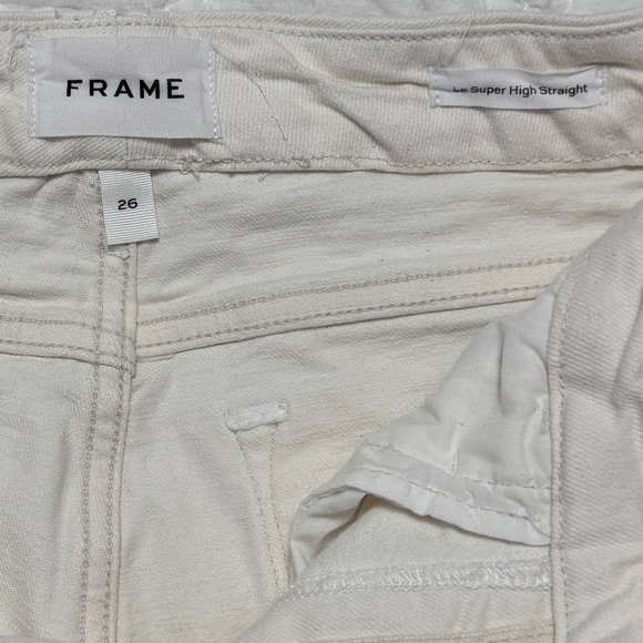 FRAME High Waist Straight Cotton Jeans in Size 26 - Picture 3 of 17